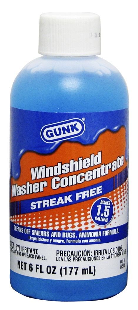 Gunk M50624PK Concentrated Windshield Washer Solvent with Ammonia 6 oz Case of 24