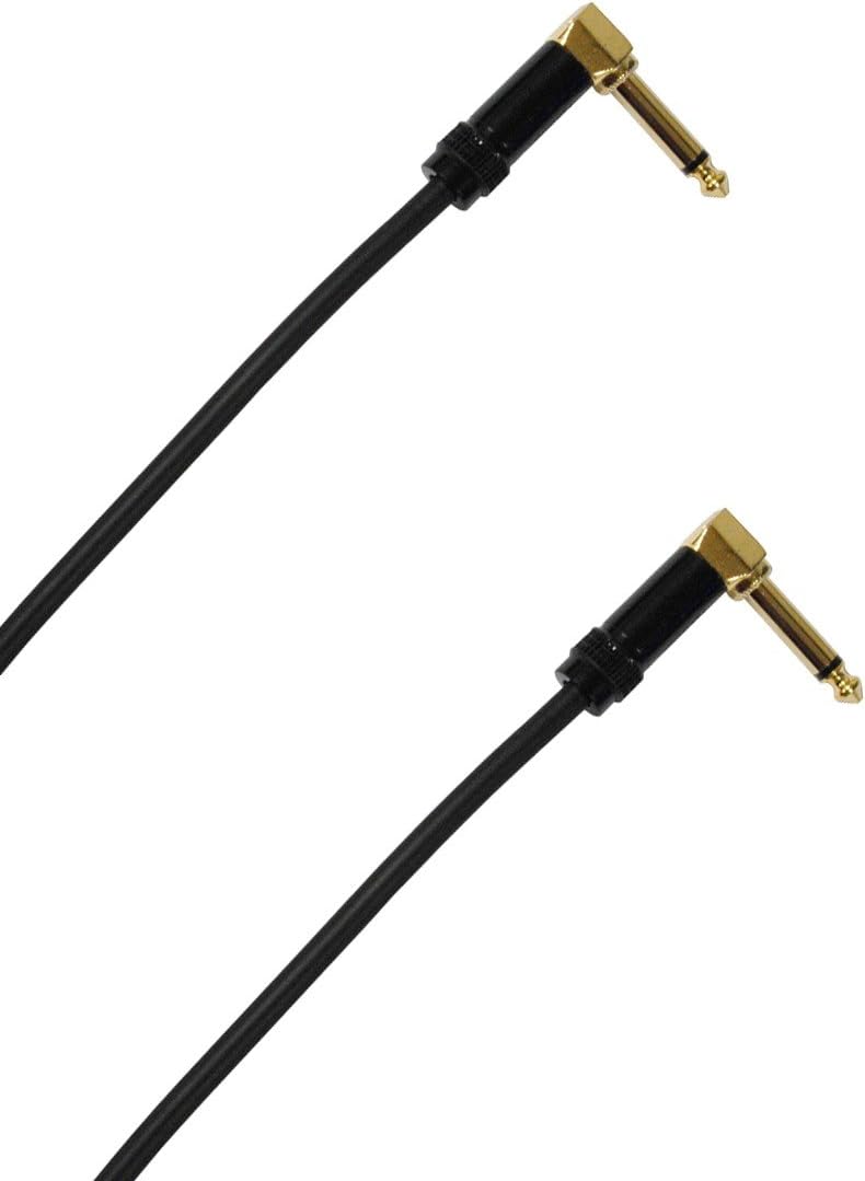 AUDIO 2000'S E27106P2 1/4" TS Right Angle to TS Right Angle 6 Feet Patch Cable (2 Pack) - Image 2