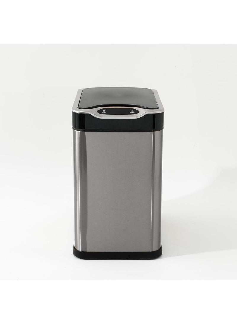 Kuber Industries Kuber Industries 12L Stainless Steel Automatic Touchless Motion Sensor Dustbin Quick Open Soft Close Lid Garbage Bin for Kitchen Bathroom Indoor Outdoor Trash Can  - Image 2