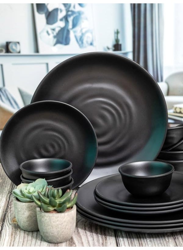 Servewell - Servewell Dinner Set 16 pc Persian Round -Black - Image 1