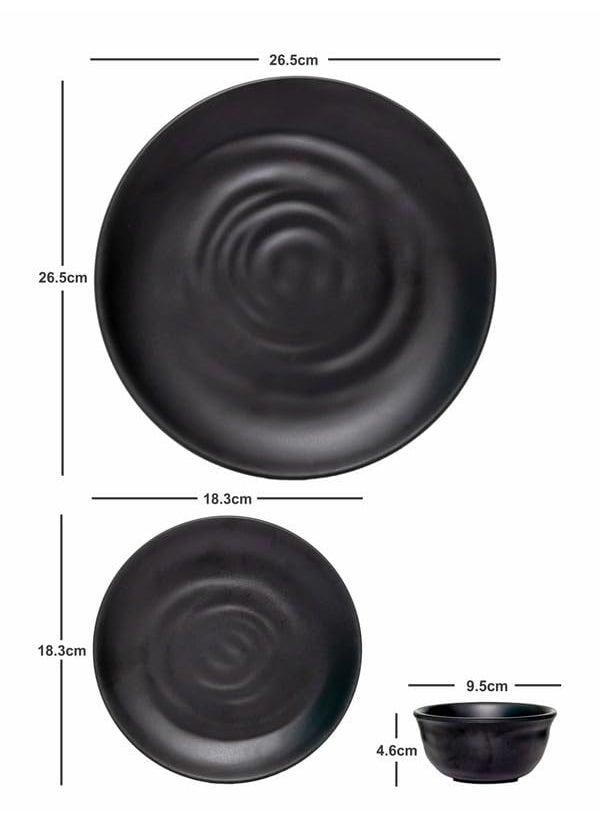 Servewell - Servewell Dinner Set 16 pc Persian Round -Black - Image 1