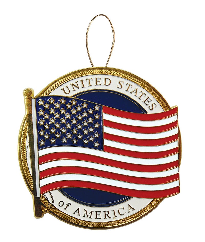 ألايد فلاغ Products Allied Products American Flag Heroes Series Ornament - Medallion Medallion المرخص رسميًا رسميًا - Image 1