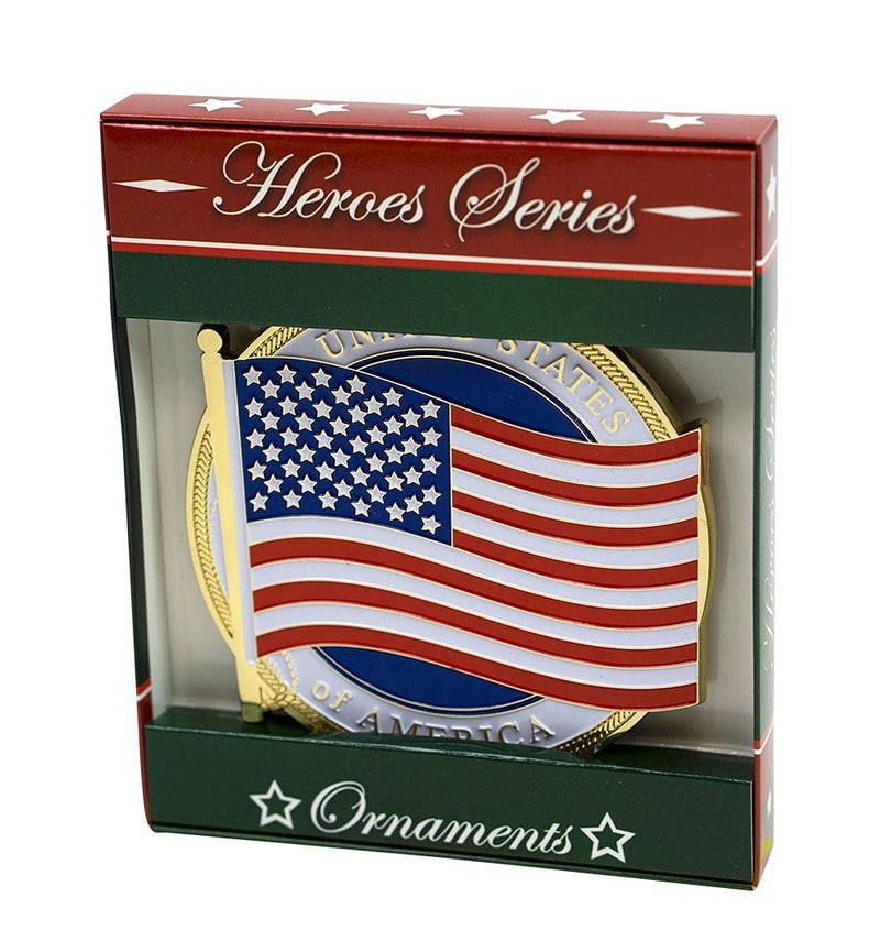 ألايد فلاغ Products Allied Products American Flag Heroes Series Ornament - Medallion Medallion المرخص رسميًا رسميًا - Image 2