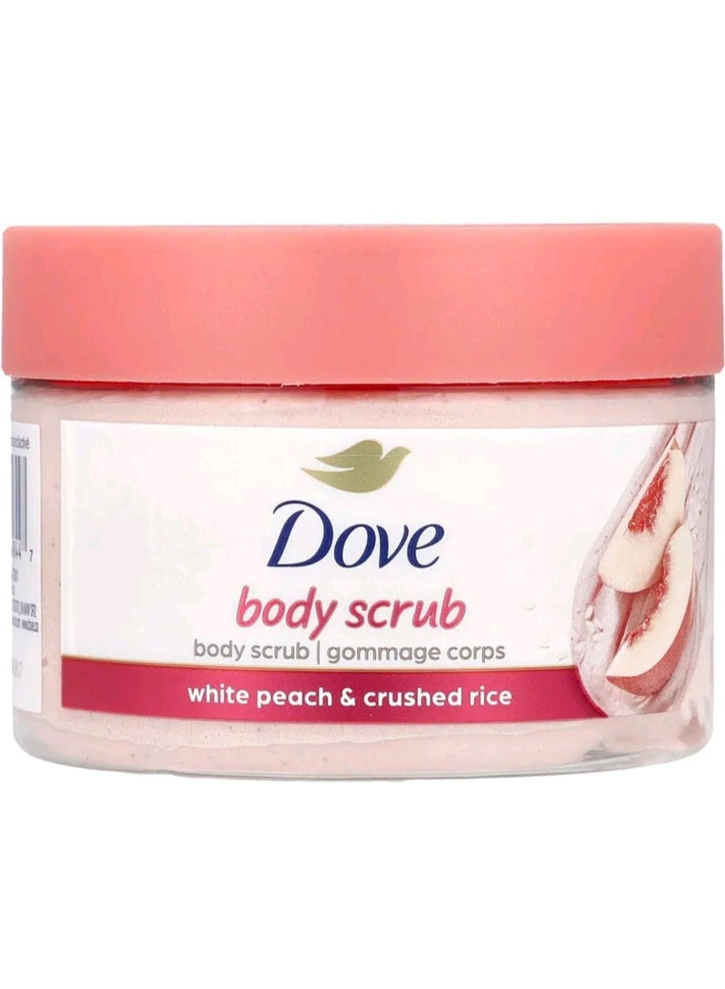 دوف مقشر الجسم ، الخوخ الأبيض والأرز المجروش ، 10.5 أونصة (298 جم) - Image 1
