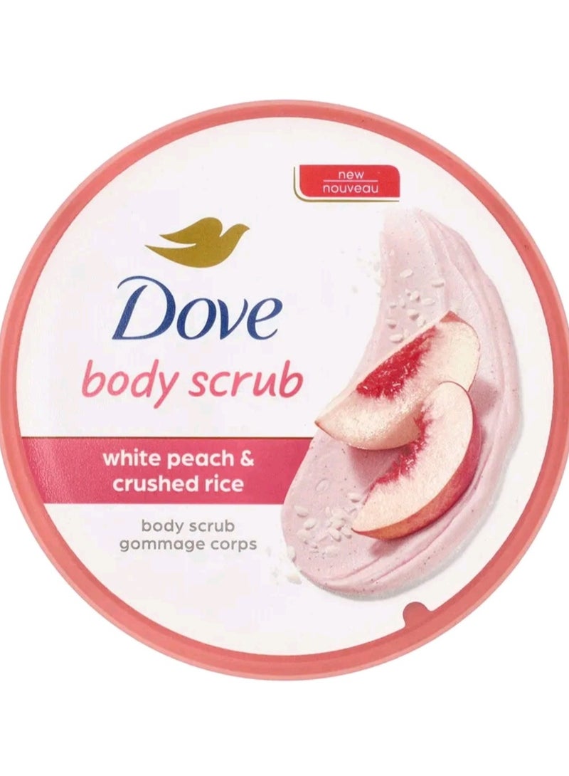 دوف مقشر الجسم ، الخوخ الأبيض والأرز المجروش ، 10.5 أونصة (298 جم) - Image 3