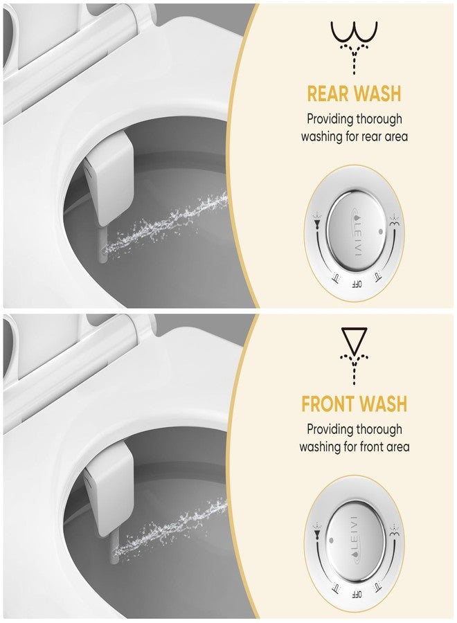 LEIVI Ultra-Slim Bidet Attachment for Toilet, Bidets for Existing Toilets with Dual Nozzle, Hygienic Toilet Bidet, Fresh Cold Water Sprayer, Adjustable Water Pressure - Image 2