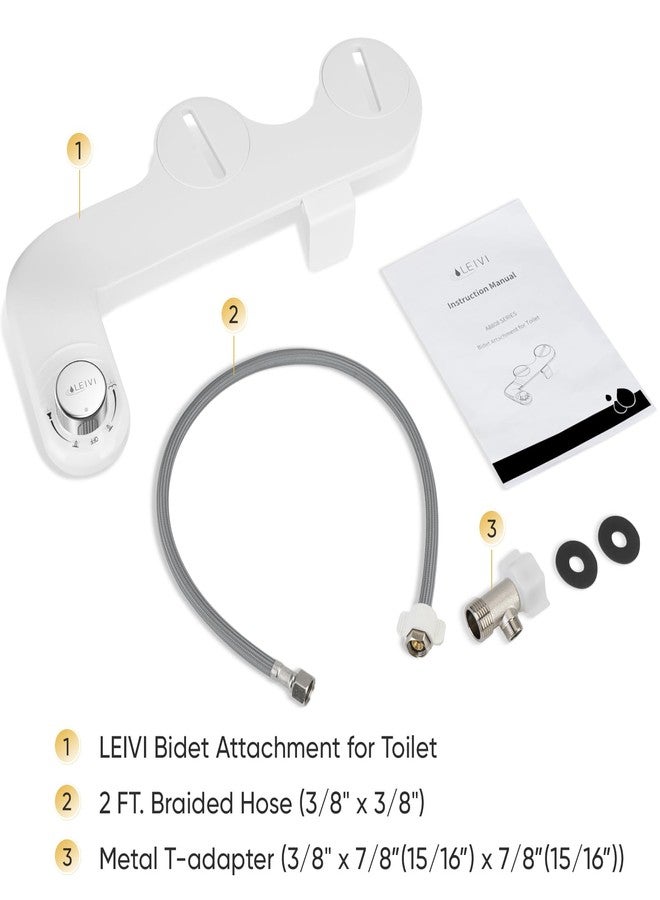 LEIVI Ultra-Slim Bidet Attachment for Toilet, Bidets for Existing Toilets with Dual Nozzle, Hygienic Toilet Bidet, Fresh Cold Water Sprayer, Adjustable Water Pressure - Image 5