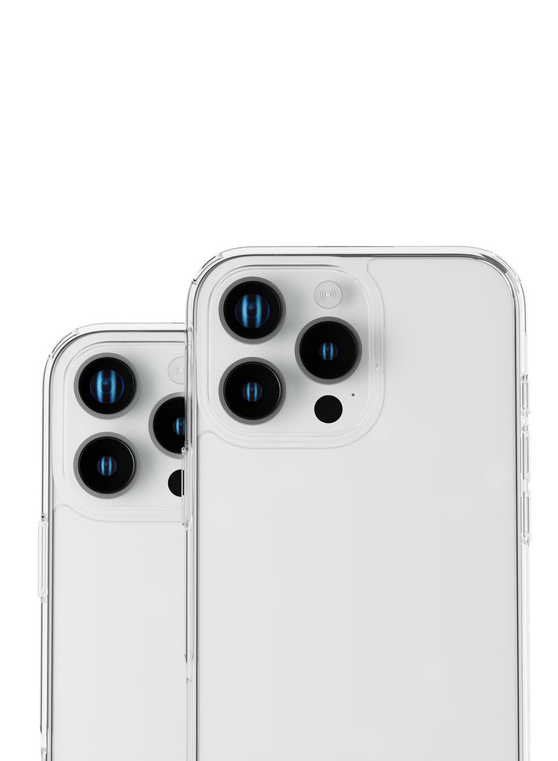 LEVELO iPhone 16 Pro Max Case Clara Clear TPU & PC Back cover / 3H Scratch Resistance / Impact-Resistant Corners - Clear - Image 3