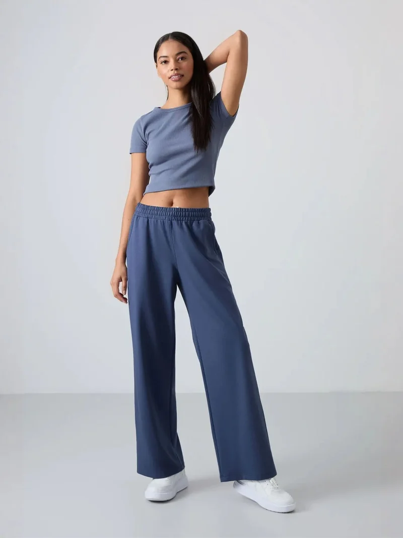 تومي لايف TOMMY Wide-Leg Pull-On Sweatpants