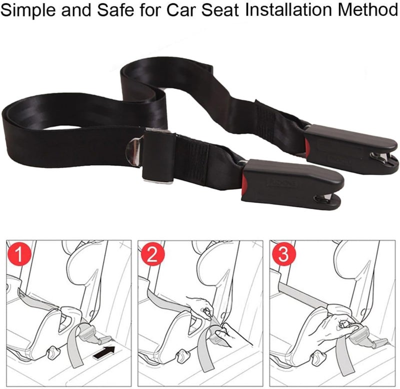 MVIEI Isofix - Correa de asiento de coche, ajustable, retráctil, versátil, para asientos, soporta tensión 15000N - Image 5