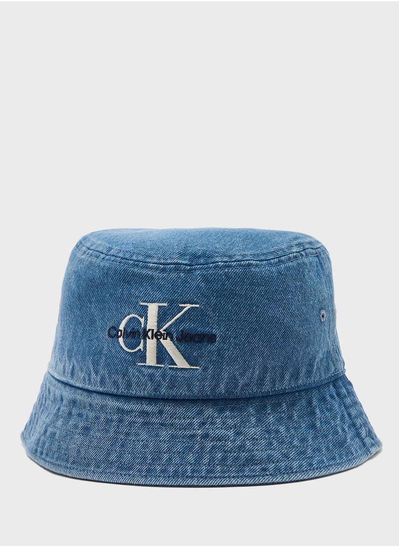 Calvin Klein Jeans Monogram Denim Bucket Hat  - Image 3
