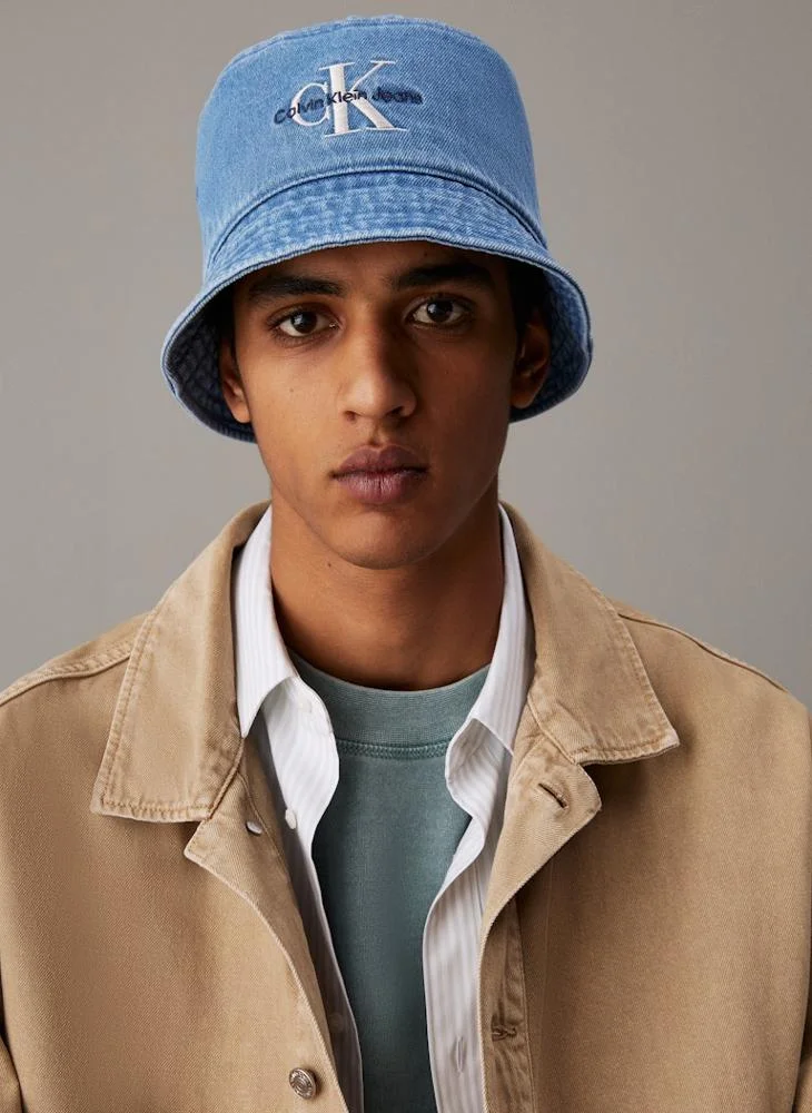 Calvin Klein Jeans Monogram Denim Bucket Hat