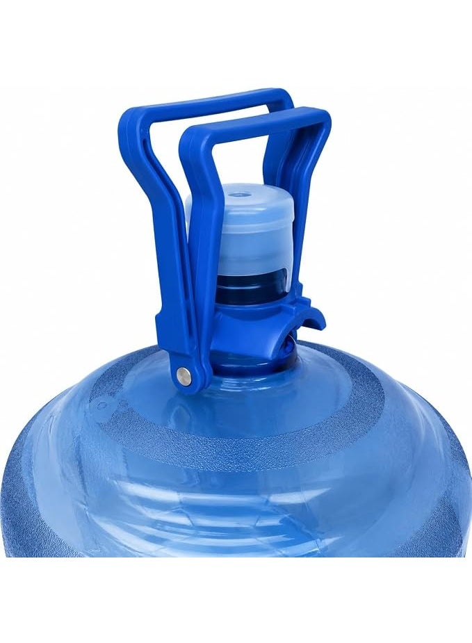 Heavy-duty portable polypropylene water bottle handle, comfortable lifting handle, reusable bottle holder for 3-5 gallon drinking water containers for home, office and outdoor use, easy-to-carry accessory (blue) - Image 1