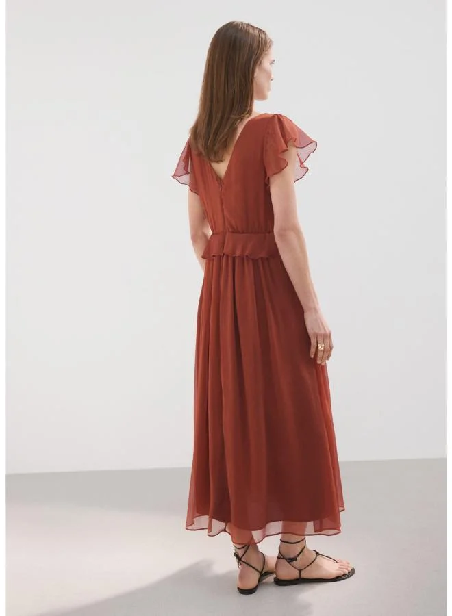 مانجو Long ruffled dress