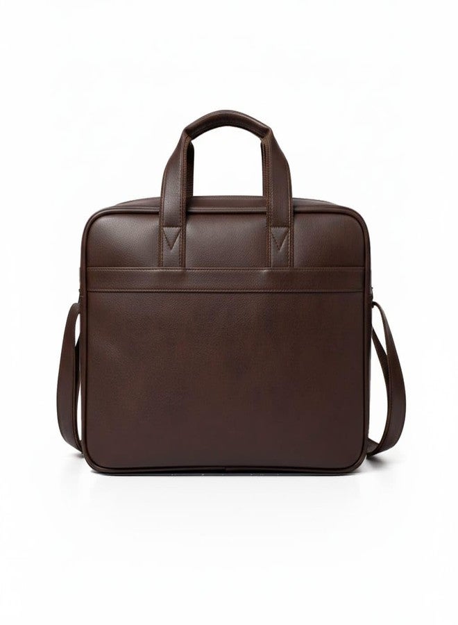 BILL BOND Laptop Bags for Men Office Use | Mobile & Pen Compartment with Multiple Organizers | PU Leather | Professional Office Bag for Man & Women-Gifts Item (BROWN) - Image 2