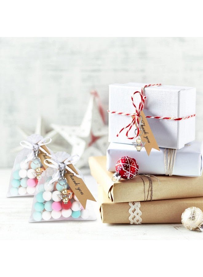 GWHOLE Set of 30 Angel Keychain with Organza Gift Bags and Thank You Favor Tags Guest Return Gift for Baby Bridal Shower Wedding Birthday Party Baptism Favors - Image 5