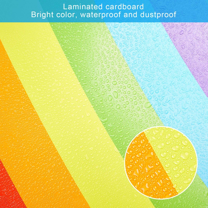 Sumind 10 Pcs Jumbo Rainbow Wall Decal Cardboard Cutouts Bulletin Board Set Paper Cloud with Glue Point Dot Colorful Giant Rainbow Decoration for Girls Birthday Party Backdrop Photobooth Room Decor - Image 4