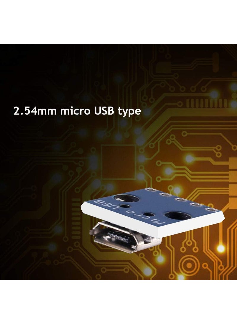 MELIFE 10pcs Female Micro USB to DIP 5Pin Pinboard 254mm Micro USB Type Interface Power Adapter Board 5V Breakout Module  - Image 3