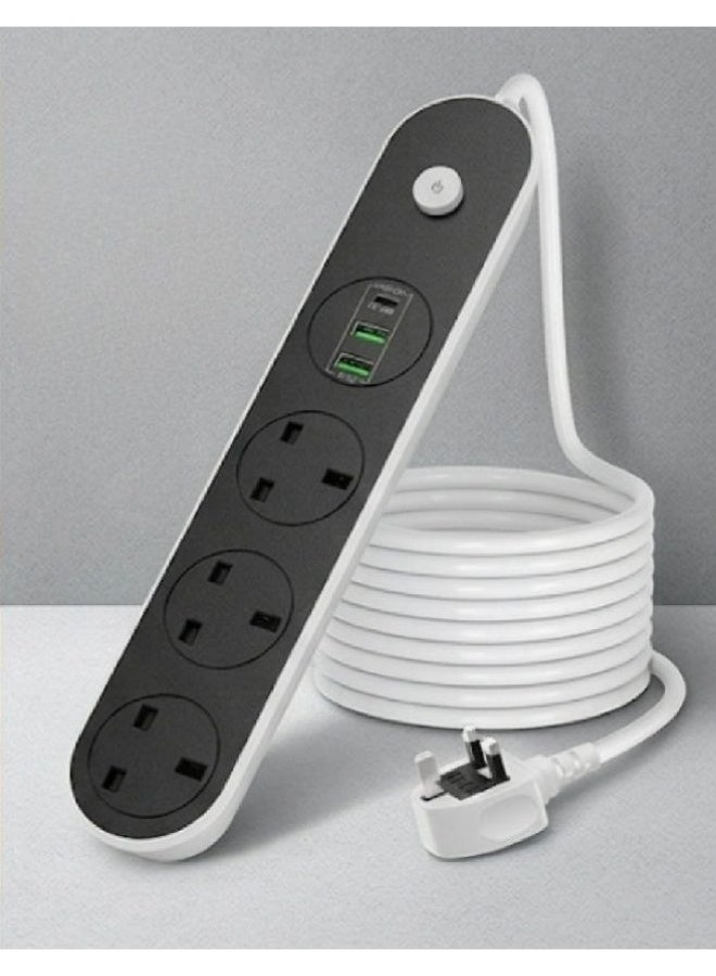 مشترك كهربائي ذكي متعدد المنافذ مع شحن USB فائق السرعة – قوة وأمان في جهاز واحد - Image 2
