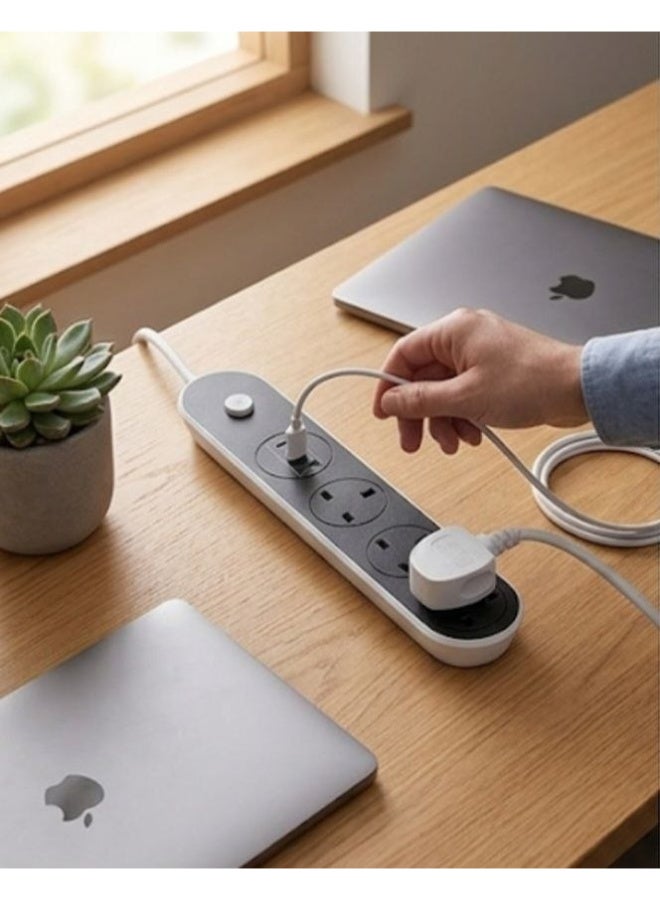 مشترك كهربائي ذكي متعدد المنافذ مع شحن USB فائق السرعة – قوة وأمان في جهاز واحد - Image 3