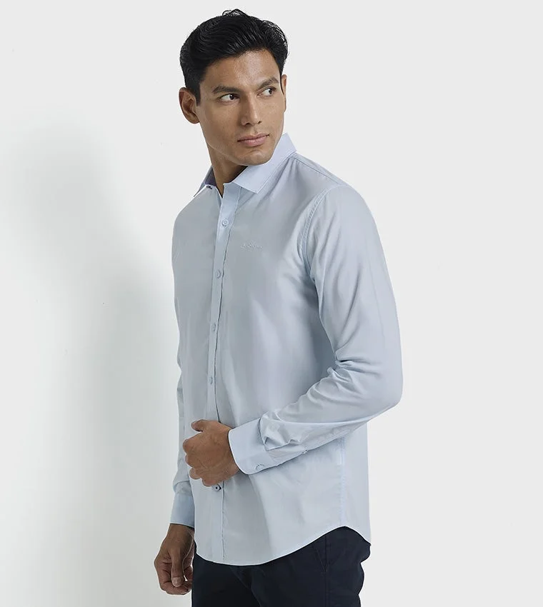 بين شيرمان Ben Sherman Men's Long Sleeve Solid Shirts