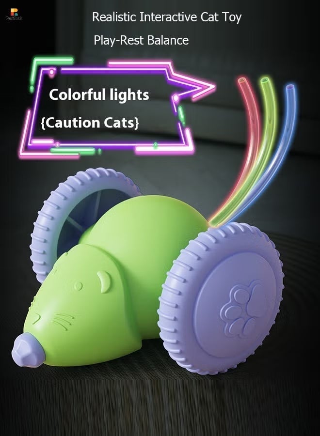 PapiSouk Smart Electric Cat Toy, Kitten Toys for Indoor,Interactive Mouse Toy, Kitten Toys,Interactive Toy, Automatic Toy,Silent Cat Toy with LED Lights,Auto On/Off,USB Rechargeable - Image 3
