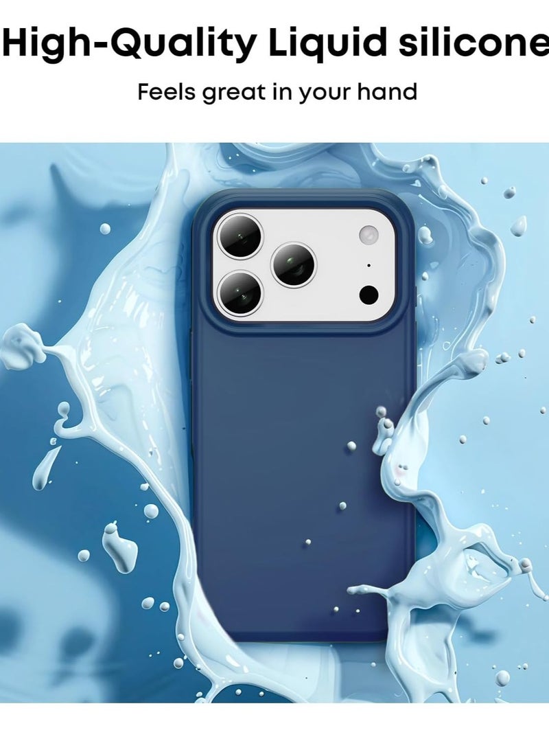جراب سيليكون لهاتف iPhone 17 Pro (مقاس 6.3 بوصة) مع بطانة داخلية من الألياف الدقيقة (مايكروفايبر) - Image 3