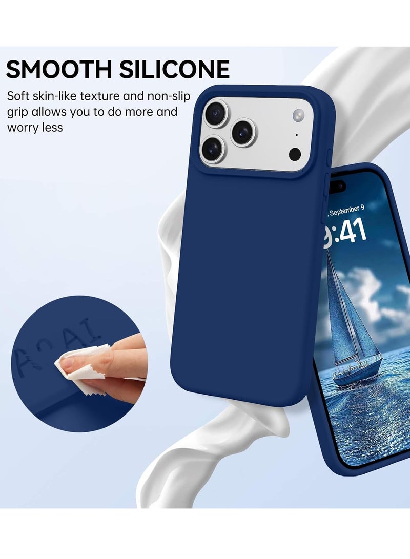 جراب سيليكون لهاتف iPhone 17 Pro (مقاس 6.3 بوصة) مع بطانة داخلية من الألياف الدقيقة (مايكروفايبر) - Image 4