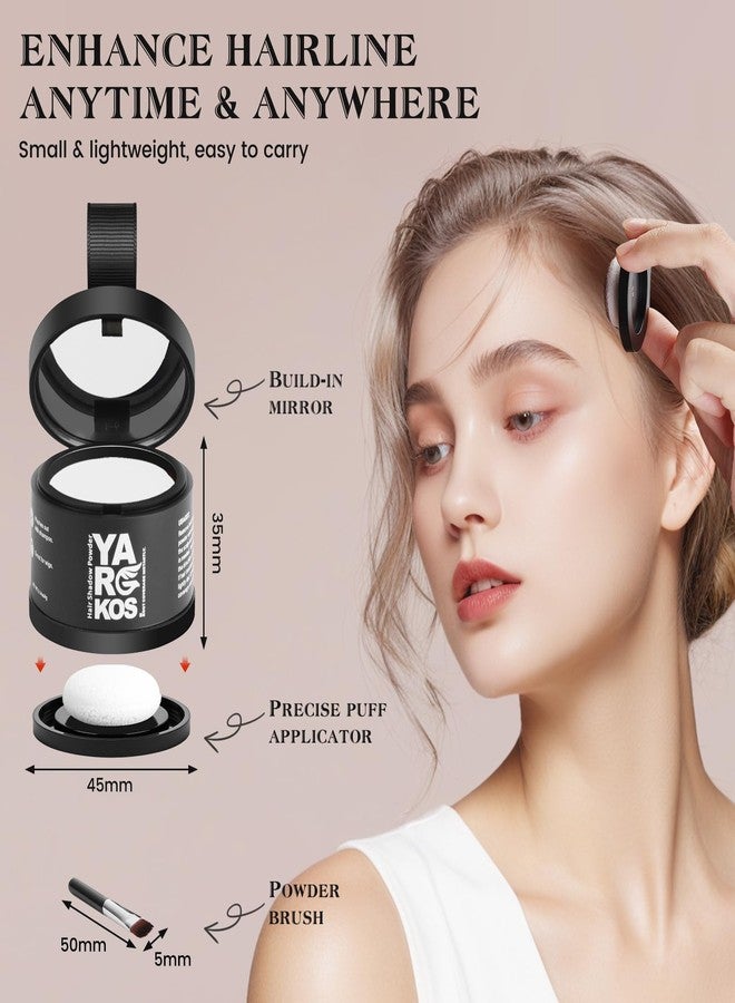 Yargkos Hairline Shadow Powder, White, Root Touch Up Powder for Instantly Gray Hair Cover Up, Women Color Root Coverage for Thinning Grey, Mens Roots Concealer for Hair Loss Beard Line, #8 - Image 3
