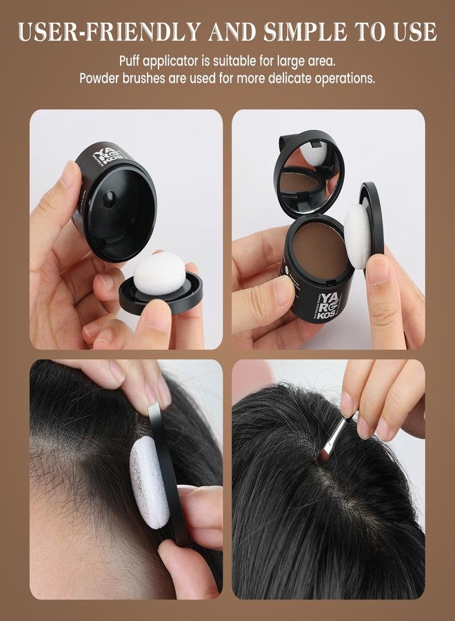 Yargkos Hairline Shadow Powder, White, Root Touch Up Powder for Instantly Gray Hair Cover Up, Women Color Root Coverage for Thinning Grey, Mens Roots Concealer for Hair Loss Beard Line, #8 - Image 4