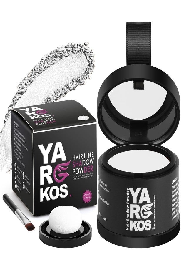 Yargkos Hairline Shadow Powder, White, Root Touch Up Powder for Instantly Gray Hair Cover Up, Women Color Root Coverage for Thinning Grey, Mens Roots Concealer for Hair Loss Beard Line, #8 - Image 1