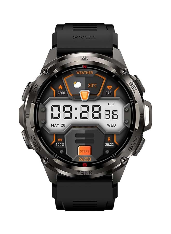 KOSPET ساعة Tank T3 Ultra الذكية - شاشة Amoled مقاس 1.43 بوصة، نظام تحديد المواقع العالمي (GPS)، عمر بطارية يصل إلى 10 أيام، مقاومة للماء حتى 5ATM، أكثر من 130 وضعًا رياضيًا، مراقبة معدل ضربات القلب، تتبع النوم، تصميم متين - Image 1