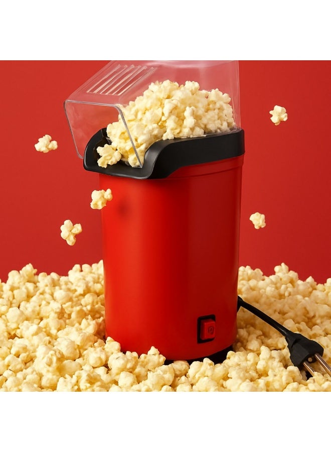 مينيجوي ماكينة صنع الفشار ميني جوي PP-01 بقوة 1200 واط، تعمل بالهواء الساخن، خالية من الزيت، تصميم صغير الحجم، سهلة الاستخدام، لون أحمر - Image 3