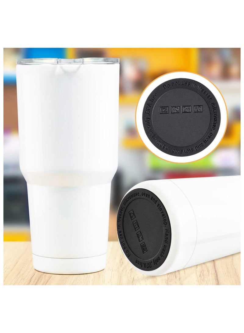 20pcs Rubber Bottoms for Sublimation Tumbler, Protective Antislip Silicone with Adhesive Non-Slip Bottom Wine Tumblers,Skinny Tumbler Jars - Image 2