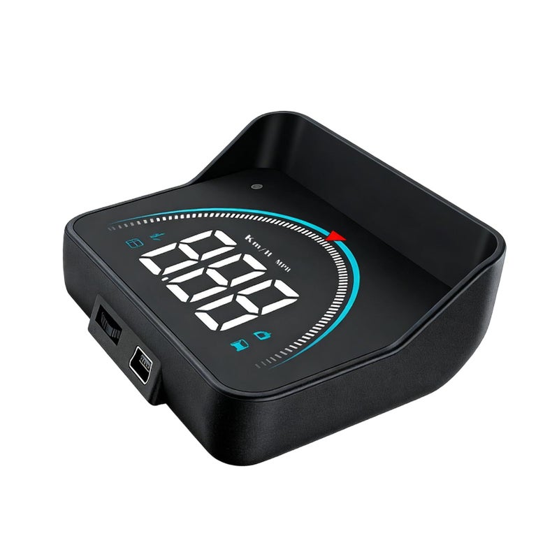Speed Vision Heads Up Display for Cars Windshield Projection Overspeed Alarm Car Data Readout With Auto Bright Adjust Plug Ready Setup for SUV Sedan Van Black - Image 2