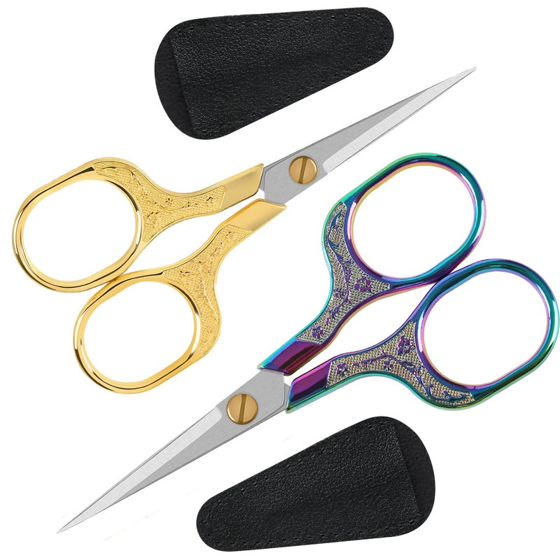 Embroidery precision scissorsGlexal 5 Inch Vintage Scissors2 packUltra Sharp Blade Shearsscotch small crafts scissors for multi purpose