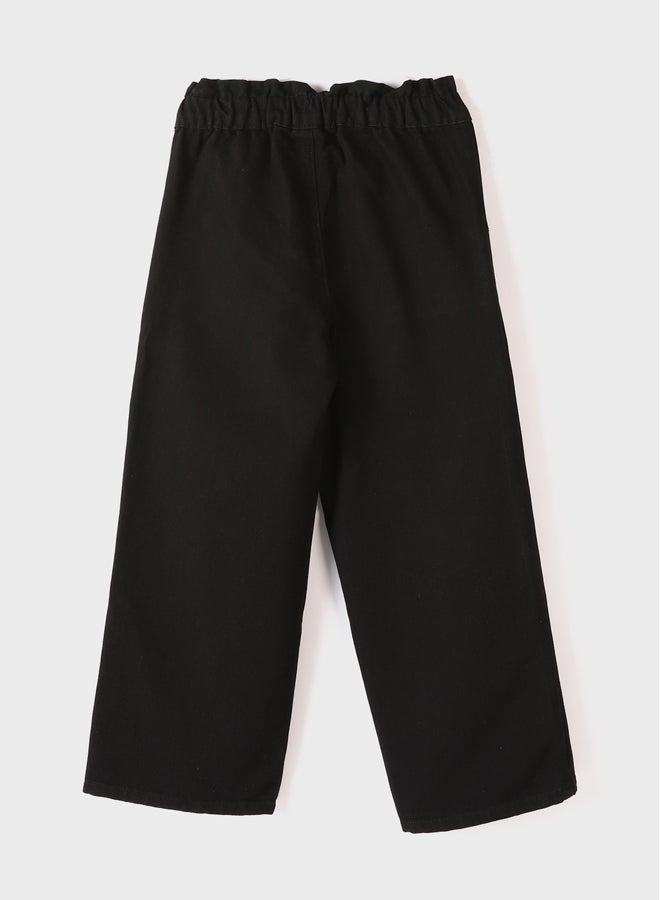 LC WAIKIKI Elastic Waist Wide Leg Girl Jean Trousers  - Image 4