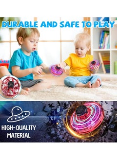 Festive Gallery Flying Spinner Toys, Hand Controlled Mini Drone, RGB Light Fidget Boomerang Spinner, 360 Rotating Fly UFO Spin Drone, Flying Space Toys Gift For Kids Adults Outdoor Indoor (Red)  - Image 4