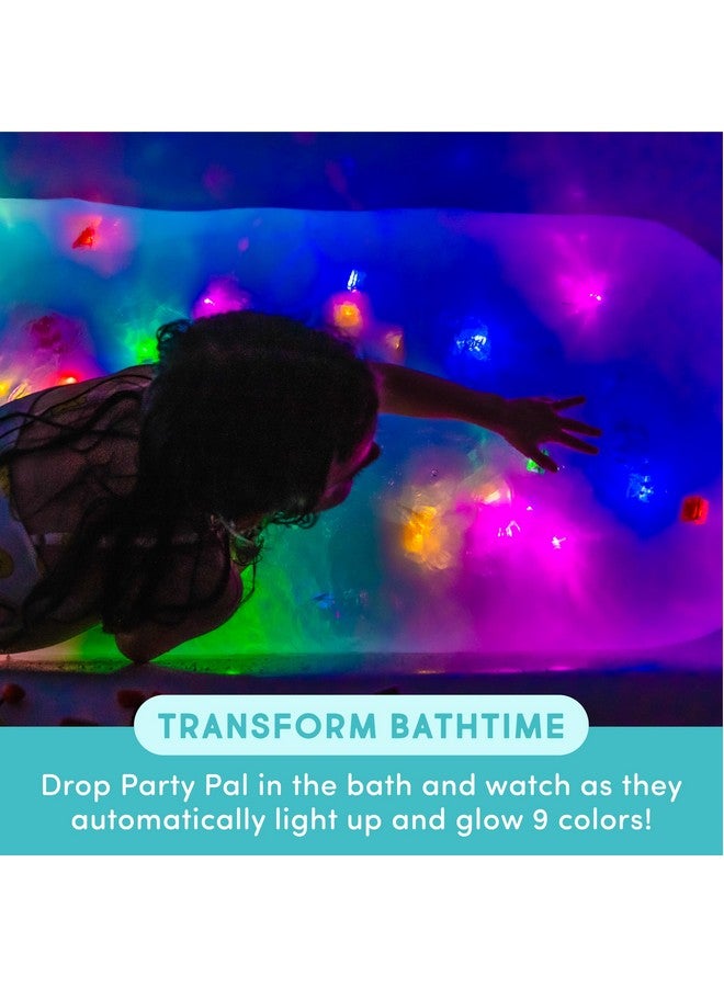 Glo Pals New Glo Pals Water-Activated Bath Toy with 6 Reusable Light-Up Cubes for Sensory Play (Party Pal) - Image 3