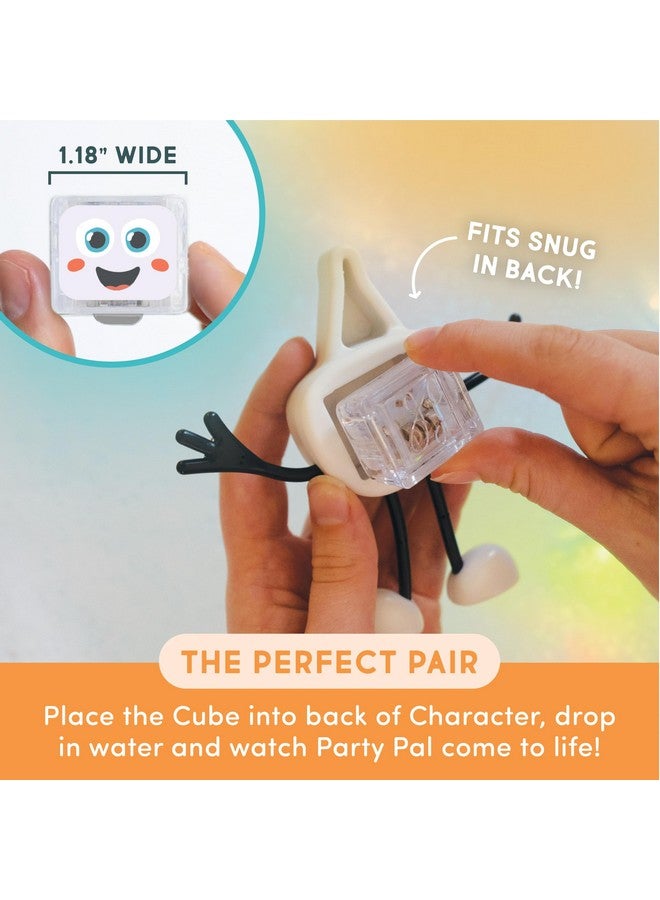 Glo Pals New Glo Pals Water-Activated Bath Toy with 6 Reusable Light-Up Cubes for Sensory Play (Party Pal) - Image 4