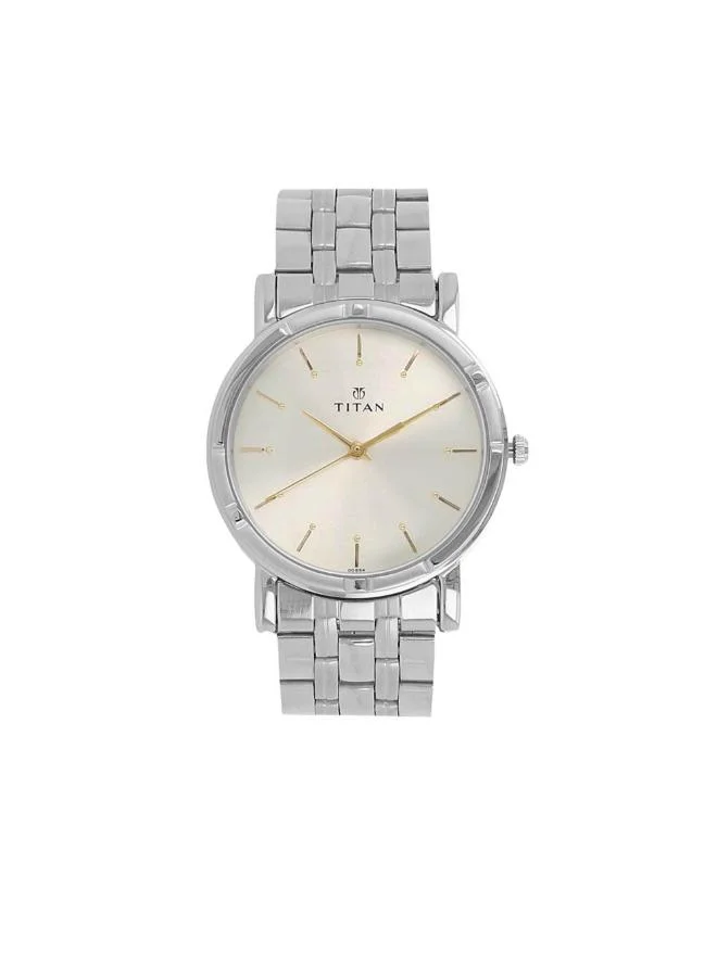 تيتان Men Analog Display Watch With Silver Metal Strap - 1639SM01