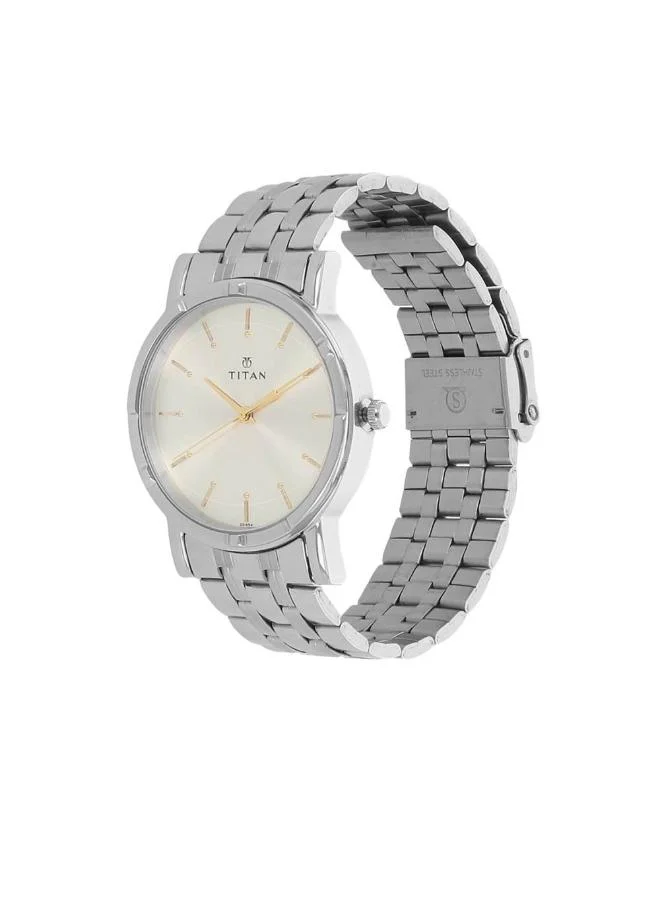 تيتان Men Analog Display Watch With Silver Metal Strap - 1639SM01