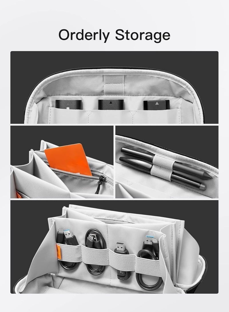 Arabest Electronics Organizer Travel Case - Waterproof Tech Pouch, Large Travel-Friendly Bag for Electronic Accessories, Cable, Cord, Charger, Phone - Ideal Tech Organizer for On-the-Go - Image 5