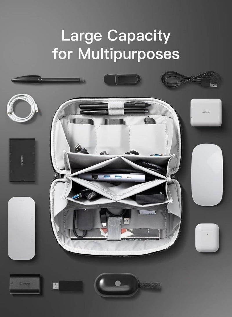 Arabest Electronics Organizer Travel Case - Waterproof Tech Pouch, Large Travel-Friendly Bag for Electronic Accessories, Cable, Cord, Charger, Phone - Ideal Tech Organizer for On-the-Go - Image 4