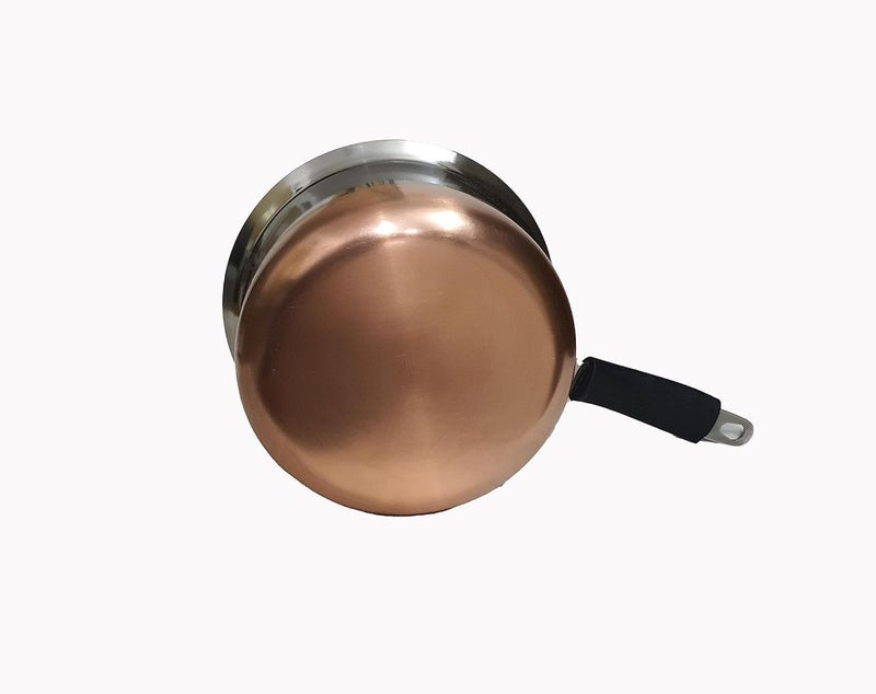 BPE Stainless Steel Copper Bottom Saucepan, Induction Base Saucepan, Tea Coffee Pan, Milk Pan, Tapeli Patila, Sauce Pot Cookware Set of 3 (1 Litre, 1.5 Litre & 1.7 Litre) - Image 4