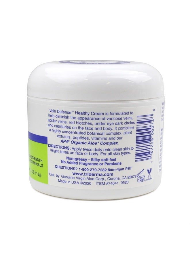 TriDerma Vein Defense Healthy Cream, Helps Improve the look of Spider Veins, Broken Capillaries, Red Blotches and Under Eye Dark Circles 4 oz - Image 2