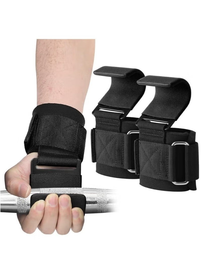 كيلا خطافات رفع الأثقال (زوج) - أحزمة معصم رفع شديدة التحمل، ودعم قبضة اليد لعمليات رفع الأثقال المميتة، والسحب، ورفع الكتف، وخطافات رفع الأثقال، وقفازات رياضية للرجال والنساء - Image 1