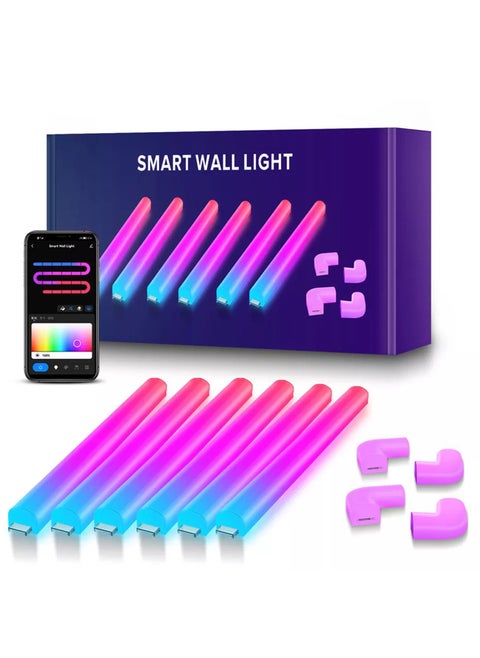 Multifunctional RGB Smart Wall Light Interior Decoration DIY Assembled RGB Gaming Lamp Voice Control Remote Control Wall Lamp
