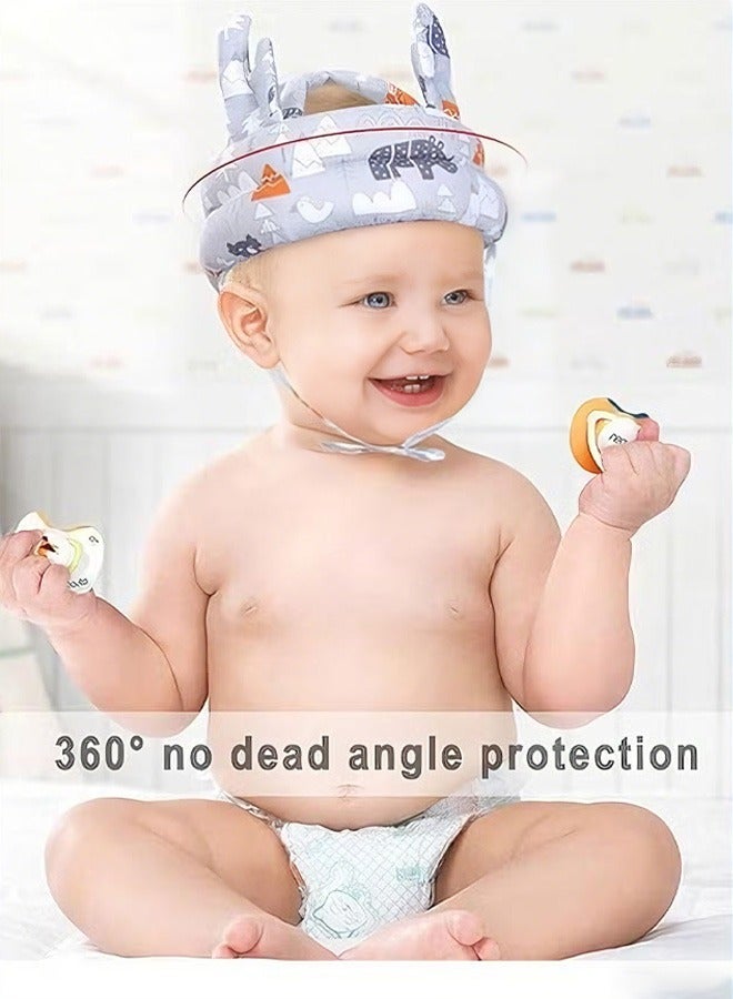 Berma Baby خوذة للأطفال للزحف والمشي، واقي رأس للأطفال - حماية للرأس للأطفال الرضع بدون نتوءات ووسادة ناعمة، واقي رأس آمن، خوذة قابلة للنفخ للأطفال الصغار من عمر 1 إلى 2 سنة، من عمر 6 إلى 12 شهرًا - Image 5