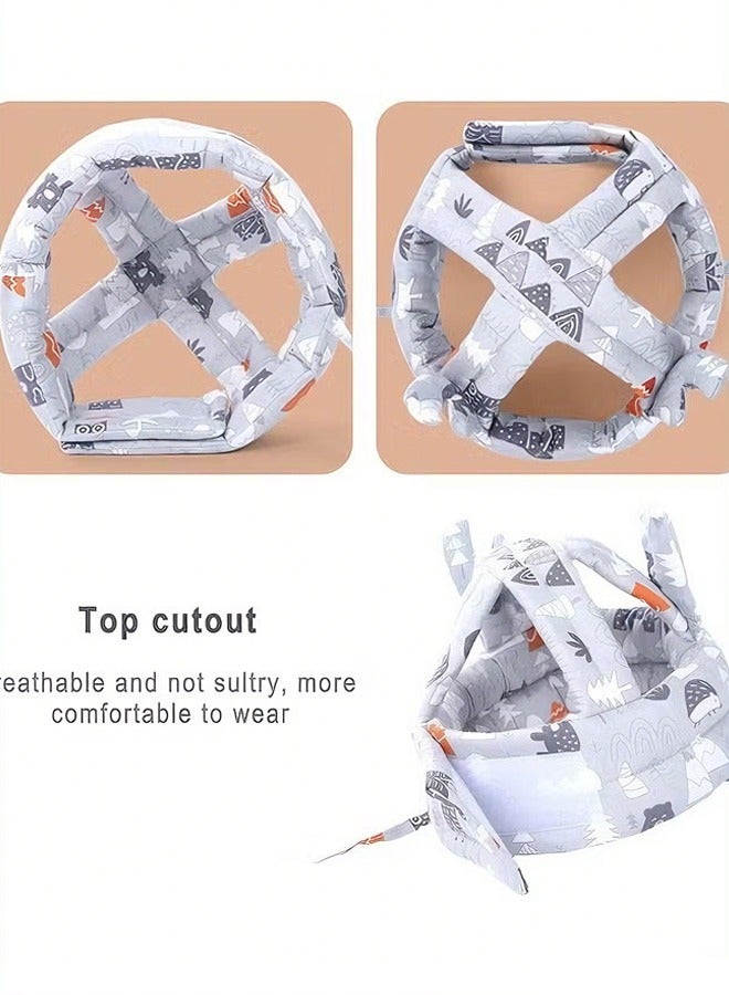 Berma Baby خوذة للأطفال للزحف والمشي، واقي رأس للأطفال - حماية للرأس للأطفال الرضع بدون نتوءات ووسادة ناعمة، واقي رأس آمن، خوذة قابلة للنفخ للأطفال الصغار من عمر 1 إلى 2 سنة، من عمر 6 إلى 12 شهرًا - Image 2